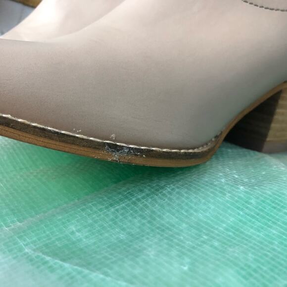 ARiderGirl Western Style Knee High Stacked Heel Boots Tan Taupe Embroidered 10 - Picture 10 of 12